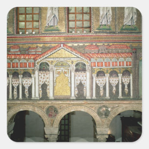 Adesivo Quadrado Fachada do Palazzo di Teodorico, 527-99