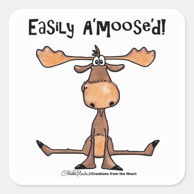Adesivo Quadrado Facilmente A'moose (Frente)