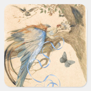 Adesivo Quadrado Fada da floresta