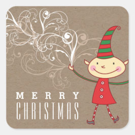 Adesivo Quadrado Fada de Desenho Animado Fofo Rodopia Magia no Nata