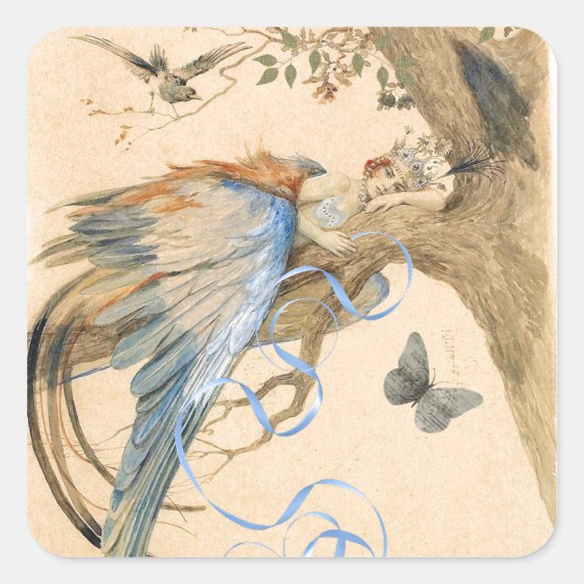 Adesivo Quadrado Fada Florestal (Frente)