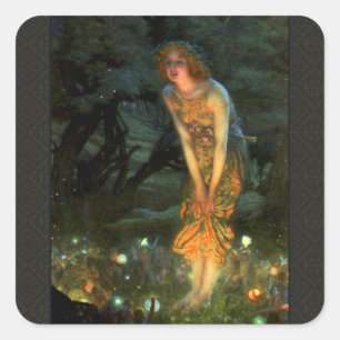 Adesivo Quadrado Fadas do Círculo Láteo Fairies no meio da véspe