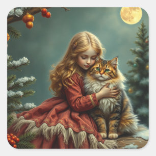 Adesivo Quadrado Fadas Festivas