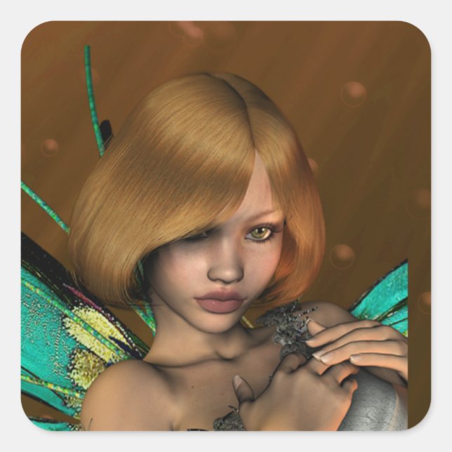 Adesivo Quadrado Fae Girl Sticker (Frente)