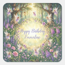 Fairy Floral Garden Purple Birthday