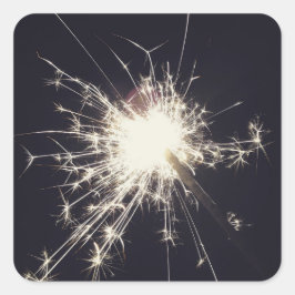 Adesivo Quadrado faísca de bombeiros à noite