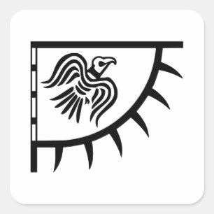 Adesivo Quadrado Faixa de Viking Raven