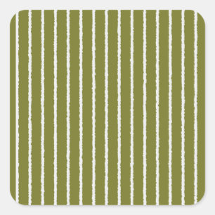 Adesivo Quadrado Faixa Verde-Oliva com Linhas Isoladas