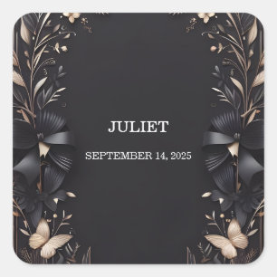 Adesivo Quadrado Faixas Arcos Fita de Cetim Corte Chá de Noiva