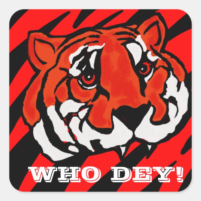 ADESIVO QUADRADO FAIXAS LARANJAS E PRETAS (Frente)