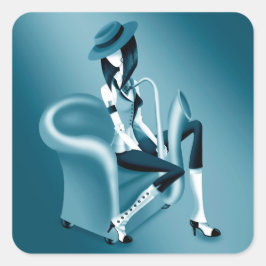 Adesivo Quadrado "Fala fácil" - Inspirado no Jazz