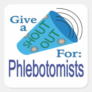 Adesivo Quadrado Fala para Phlebotomistas
