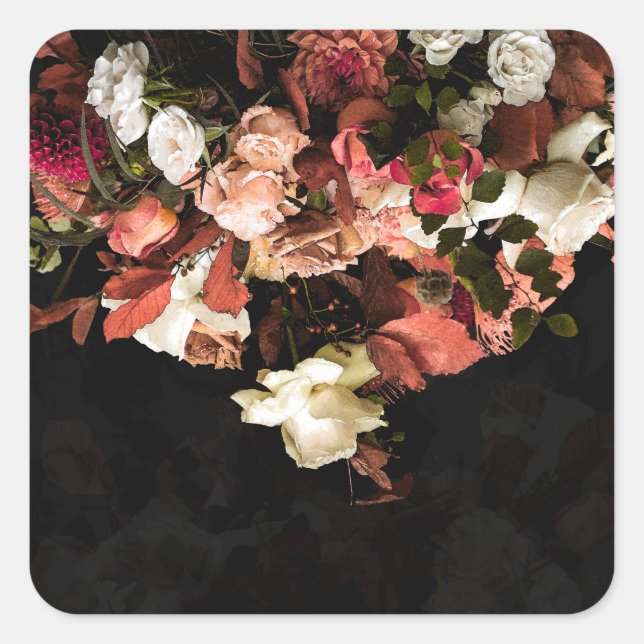 Adesivo Quadrado Fall Floral Fantasy (Frente)