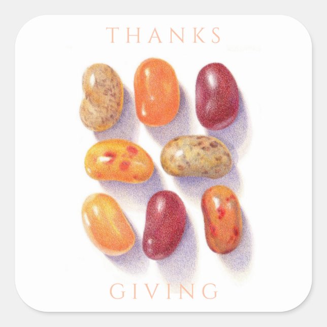 Adesivo Quadrado FALL JELLY BEANS - Vinheta Grande Quadrado de Ação (Frente)