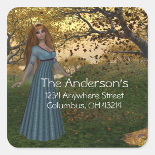 Adesivo Quadrado Fall Season Queen - Fantasy Address Stickers 2
