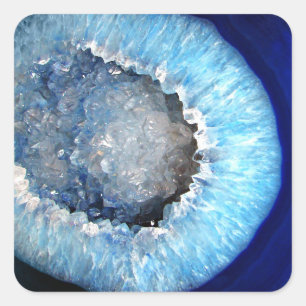 Adesivo Quadrado Falln Blue Crystal Geode