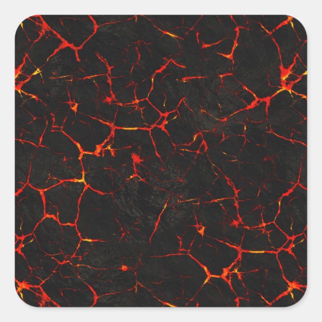 Adesivo Quadrado Falln Hot Lava (Frente)