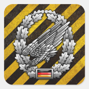 Adesivo Quadrado Fallschirmjägertruppe Barettabzeichen