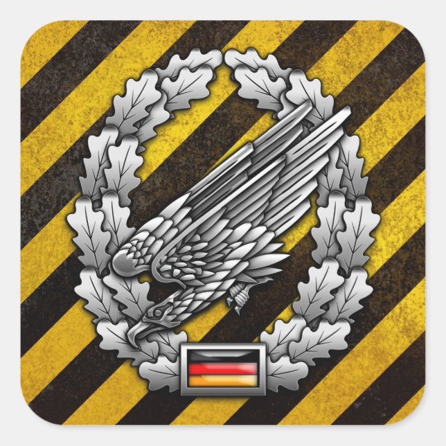 Adesivo Quadrado Fallschirmjägertruppe Barettabzeichen (Frente)