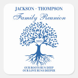Adesivo Quadrado Family reunion tree