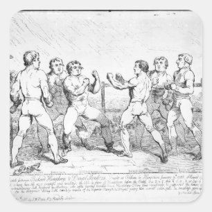 Adesivo Quadrado Famosa batalha entre R.Humphreys e D.