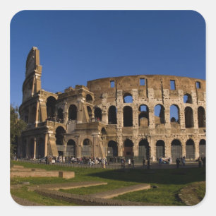 Adesivo Quadrado Famoso Coliseu em Roma Itália Marco 2