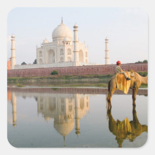 Adesivo Quadrado Famoso templo Taj Mahal mundial local de sepultame