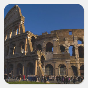 Adesivo Quadrado Famous Colosseum in Roma Italy Landmark