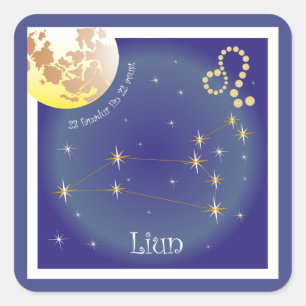 Adesivo Quadrado Fanadur fin Liun 23 22 avust autocolantes