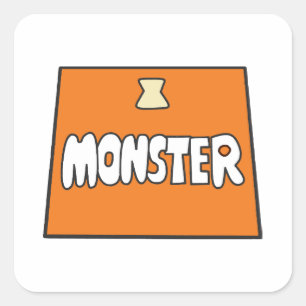 Adesivo Quadrado Fantasias da Pikamee, Monstro