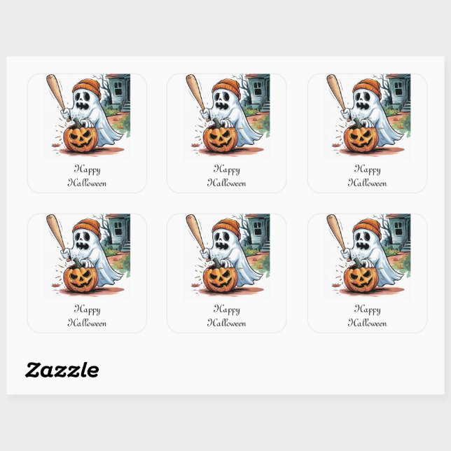 Adesivo Quadrado Fantasma (Folha)