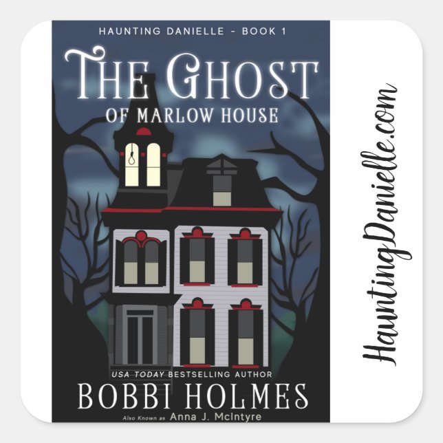 Adesivo Quadrado Fantasma das Doenças da Casa Marlow (Frente)