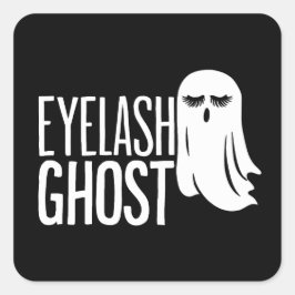 Adesivo Quadrado Fantasma de Cílios de Halloween