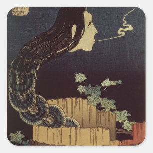 Adesivo Quadrado Fantasma Japonês
