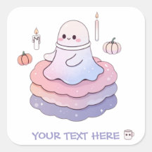 Fantasma Pastel Adorável de Halloween Kawaii Rosa