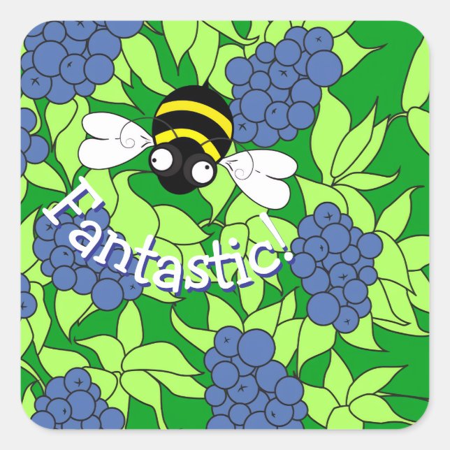 Adesivo Quadrado Fantastic Bee Sticker (Frente)