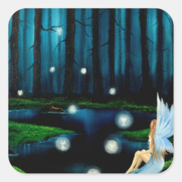 Adesivo Quadrado Fantasy Art Fairy Sticker