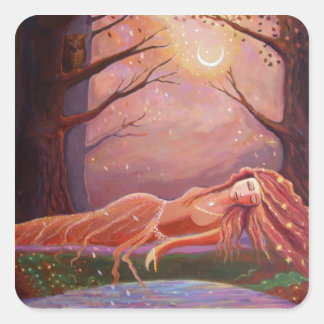 Adesivo Quadrado Fantasy Art Stickers "Esperando um sonho"