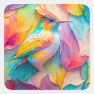Adesivo Quadrado Fantasy Birds Silk Bird