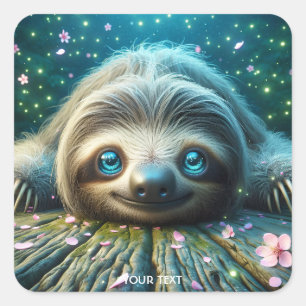 Adesivo Quadrado Fantasy Bonita Sloth Lay
