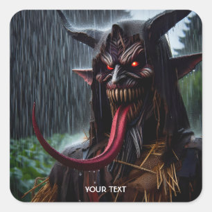 Adesivo Quadrado Fantasy - Cuja Língua Vermelha Demônio