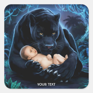 Adesivo Quadrado Fantasy Cuja Noite De Bebê Pantera