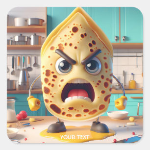 Adesivo Quadrado Fantasy Cute Angry Crepe Kitchen