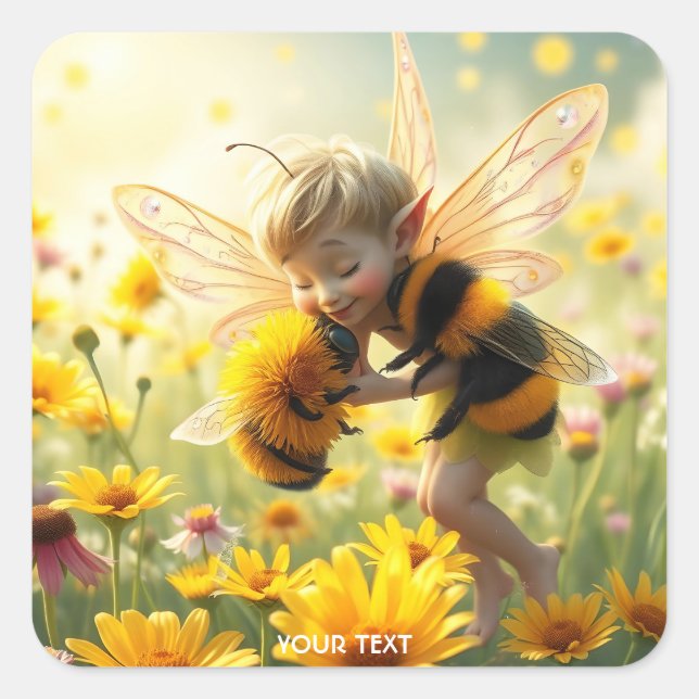 Adesivo Quadrado Fantasy Cute Beers Beijo (Frente)