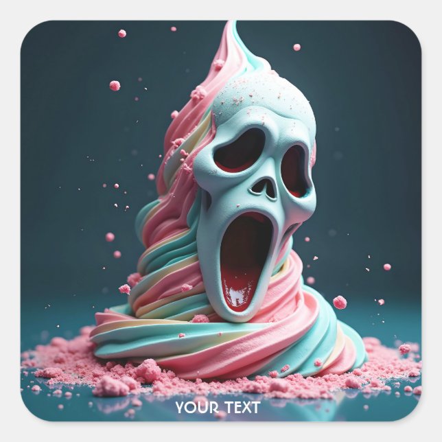 Adesivo Quadrado Fantasy Cute Cream Surpresa (Frente)