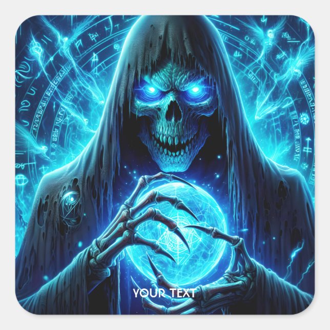 Adesivo Quadrado Fantasy Cute Hood Blue Eyes (Frente)