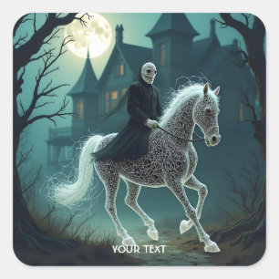 Adesivo Quadrado Fantasy Cute Man Halloween Horse