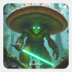 Adesivo Quadrado Fantasy Cute Mushroom Saber Forest