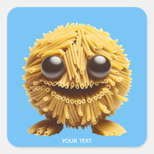 Adesivo Quadrado Fantasy Cute Pasta Sorrindo Criatura