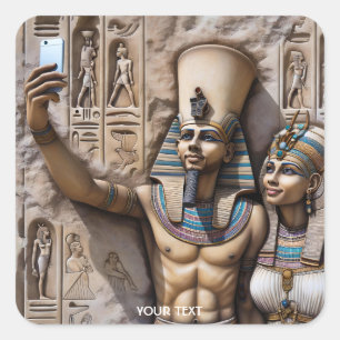 Adesivo Quadrado Fantasy Cute Pharaoh E Selfie